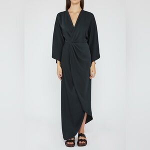 Acler Baker Dress in Licorice - Elegant Black Women's Dress size 10